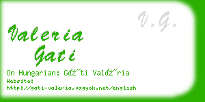 valeria gati business card